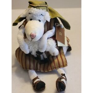 DaySpring Really Woolly Eli Sheep Plush Nativity Christmas Shepherd White 8in